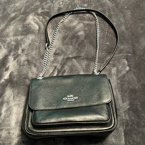 Genuine Coach black and silver handbag